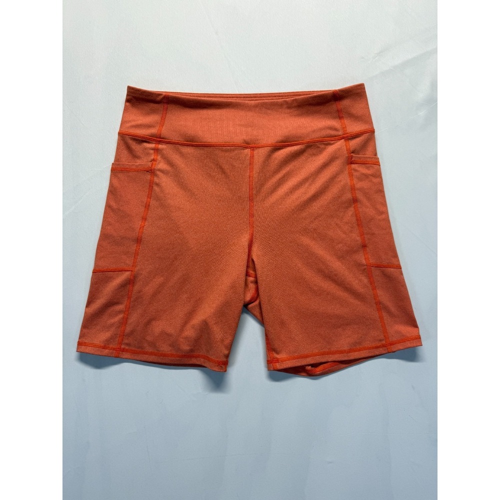 Tek Gear Workout Gear Biker Shorts Womens XL Orange Yoga Gym Training Running